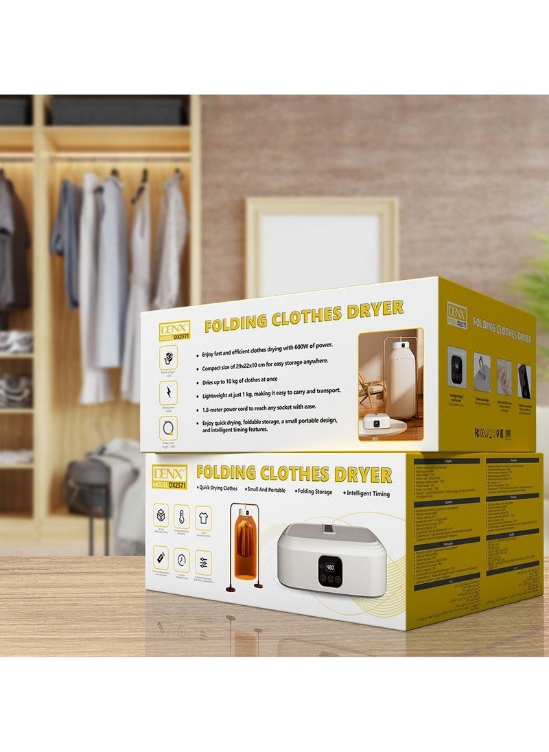 Denx Folding Clothes Dryer - Quick And Portable Solution For Drying Clothes Anywhere - Image 2