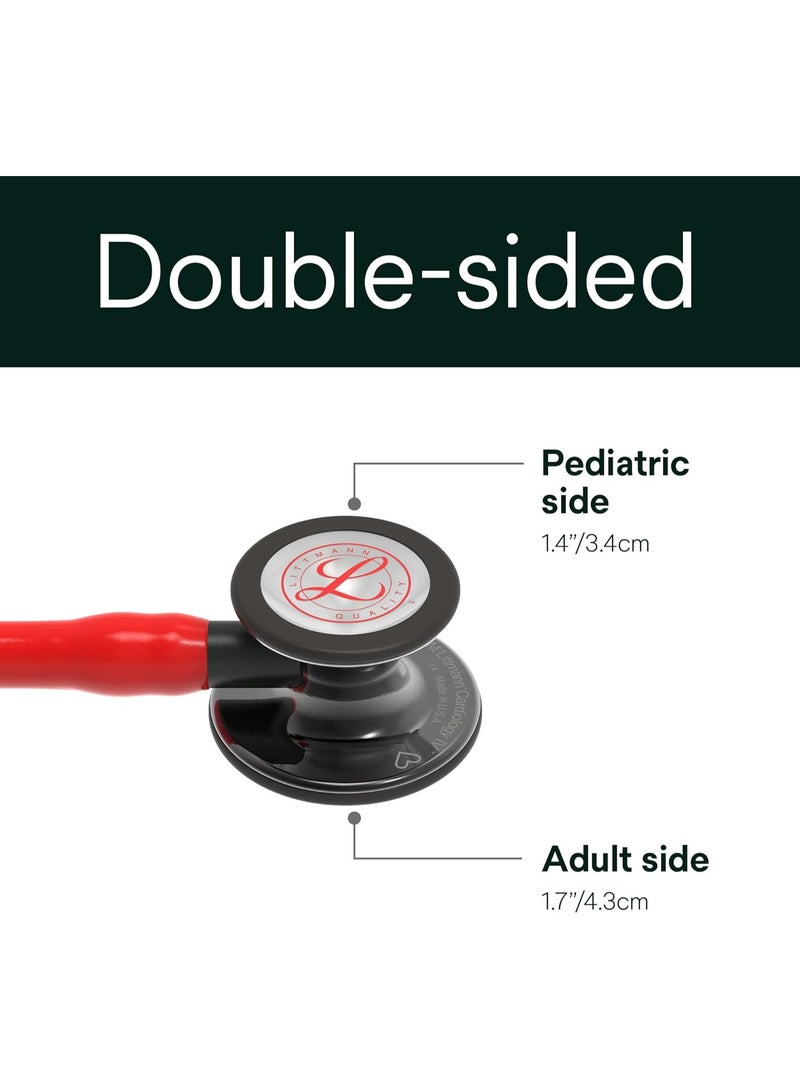 3M Littmann Cardiology IV Diagnostic Stethoscope – Limited Edition, Red Tube, 27 Inch (6182) - Image 3