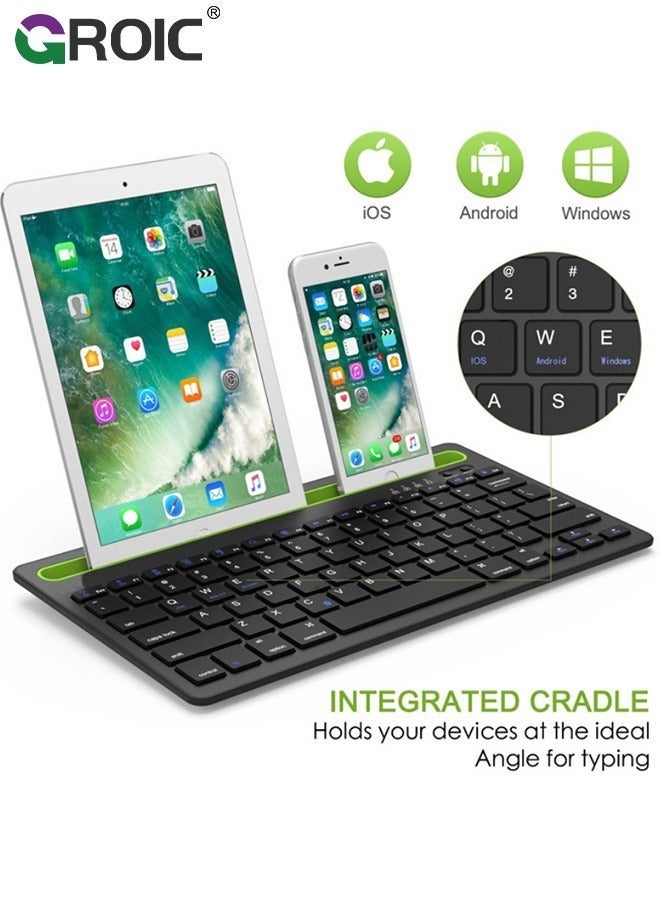GROIC Mini Small Keyboard, Compact Portable Gaming Keyboard for PC Laptop, 2 Channel Type Multi System Compatibility Feel Comfortable, 78 Keys  - Image 3