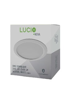 Lucio 24W 2400-Lumens 4000K LED SMD Downlight Neutral White 2.26 x 3.6 x 22.6 cm DR46d-24W-4000K 