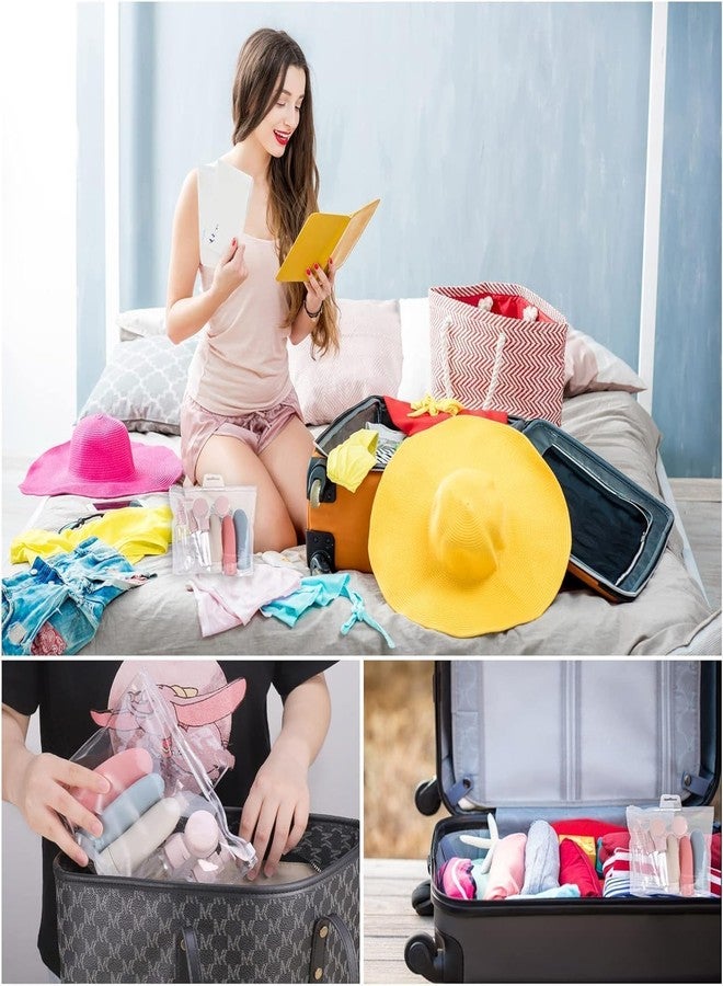 MUNINDRA Travel Bottles Kit for Toiletries Organizer Leak Proof Refillable Squeezable Containers Set with Clear Storage Bag for Lotion Shampoo Conditioner Cosmetic Shower Gel Hand Wash (11pcs) - Image 4