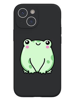 Theodor Protective Slim Fit Case Liquid Silicone Cover with Full Body Protection Anti-Scratch Shockproof Case For iPhone 13 Black  - Good times copy  - Image 1