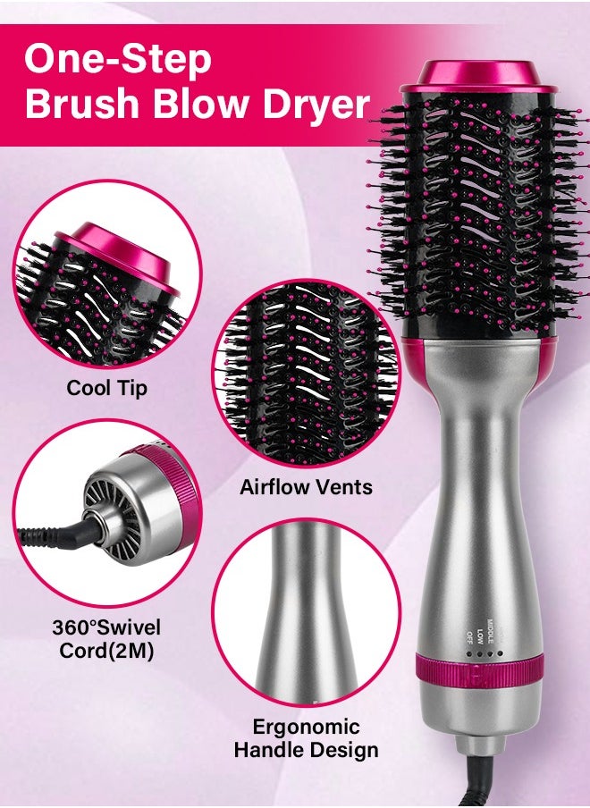 PRO LASHBEAUTY - Hair Dryerand Styler One Step Hair Dryer & Volumizer Blowout Brush Styler Comb Negative Ion Straightening Brush for All Hair Types - Image 1