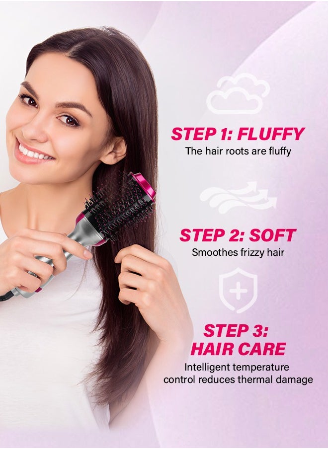 PRO LASHBEAUTY - Hair Dryerand Styler One Step Hair Dryer & Volumizer Blowout Brush Styler Comb Negative Ion Straightening Brush for All Hair Types - Image 1