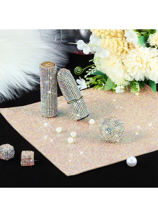 Outus 12000Pieces Bling Bling Rhinestone Sheet Rhinestones Sticker Diy Car Decoration Sticker Self Adhesive Glitter Rhinestones Crystal Gem Stickers For Car Decoration 94 X 79 Inch Ab Color  - Image 2