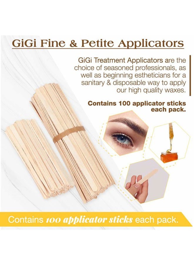 GiGi Wooden Wax Sticks - Fine & Petite Applicator Waxing Spatulas for Eyebrow, Facial, and Precision Hair Removal, 100 Count Each - Image 3