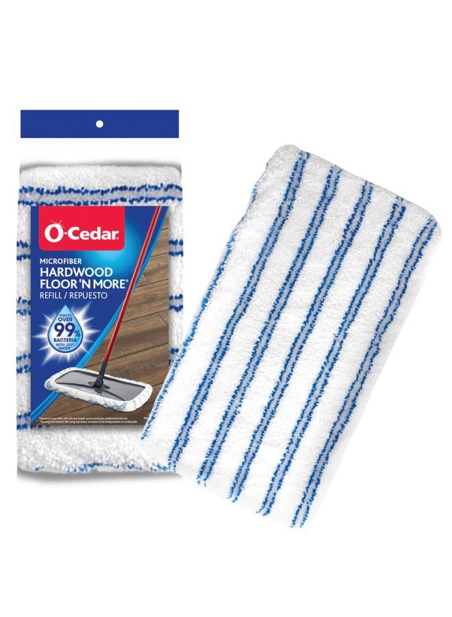o cedar Hardwood Floor 'N More Microfiber Mop Refill,Blue/White - Image 1