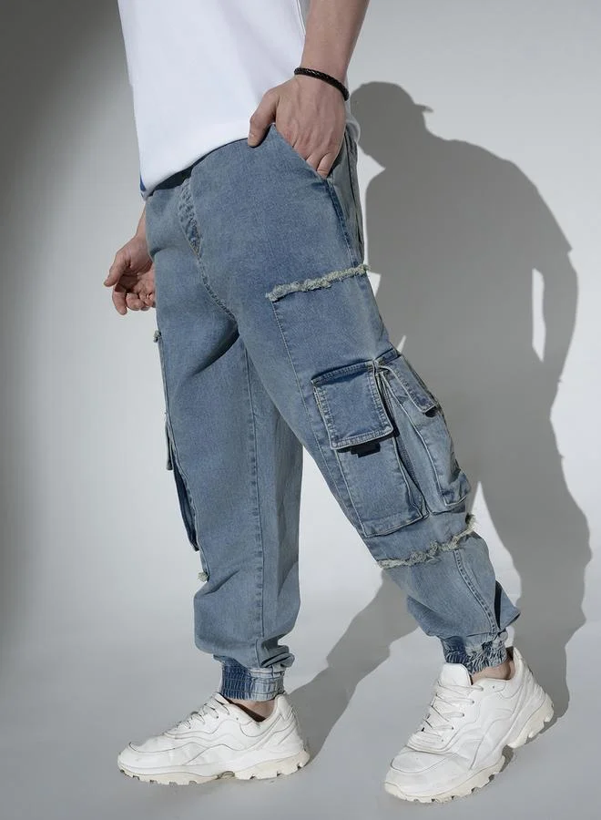 Hubberholme  Mid Blue Jeans For Men for Men | Best Price UAE