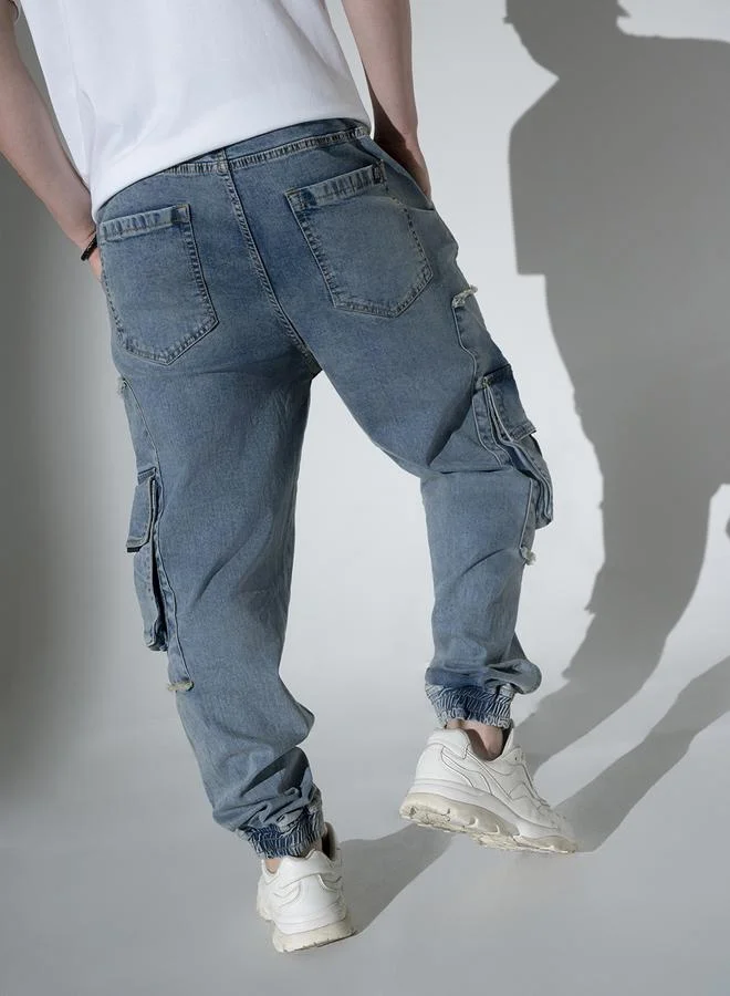 Hubberholme  Mid Blue Jeans For Men for Men | Best Price UAE