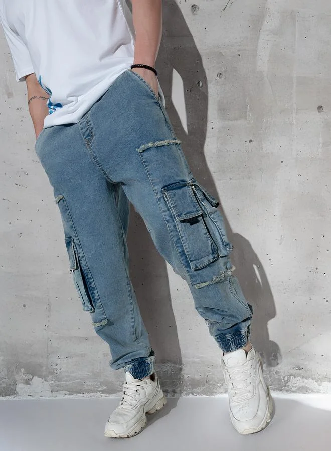 Hubberholme  Mid Blue Jeans For Men for Men | Best Price UAE