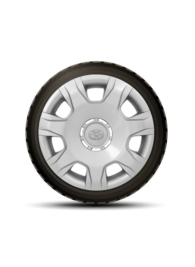 TOYOTA 15 Inch Silver Car Wheel Cover for Toyota Hiace 2015-2020 – Durable ABS Fiber Hub Cap with Retention Ring, Adjustable Buckle, Easy Snap Fit, Anti-Crack Finish 2K-TH-1520 - Image 3