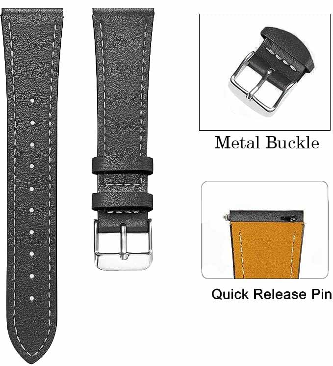 ADAMO 22Mm Watch Strap Compatible For Phoenix Ultra/Phoenix/Pulse 2/Xtend Pro/Xtend Call And All 22Mm Wristwatch And Smartwatches, Black - Image 4