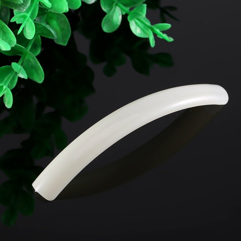 10Pcs Extra Long Half Cover False Nail Art Design Salon Tips Manicure Decoration Tool (Beige) - Image 2