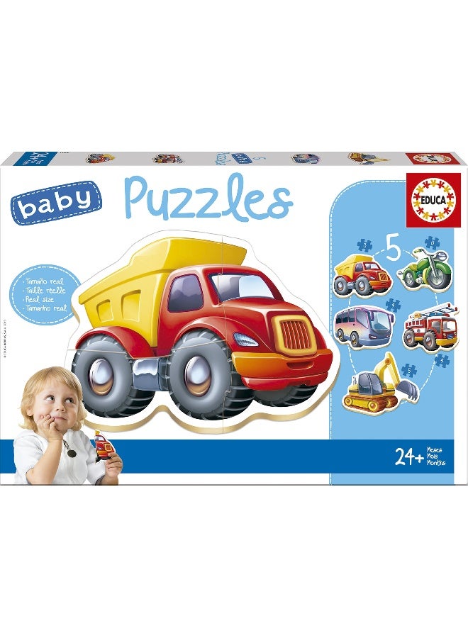 EDUCA Fahrzeuge, Baby Puzzleset with 5 Puzzles from 2 to 5 pieces for children from age 2 to 5 years  (14866) - Image 1