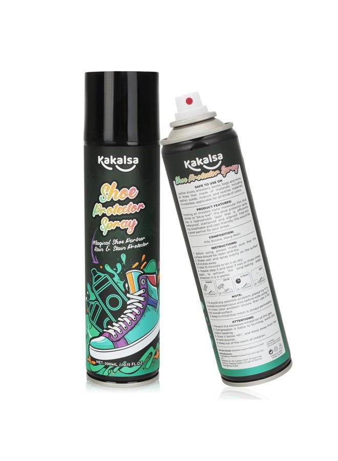 Kakalsa Shoe Protector Spray, Suede Protector Spray 10.15 OZ - Shoe Spray Protectant, Rain & Stain Water Repellent Spray for Shoes, Nano Protection for Sneakers, Canvas, Suede, Leather, Boots, Nubuck - Image 1