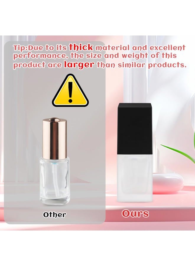 BOSMIOW 6 Pack 15ml Thick Frosted Glass Pump Bottles with Black Pump Head, Empty Square Cosmetic Containers for Foundation, Lotion, Serum, Essential Oil - Image 4