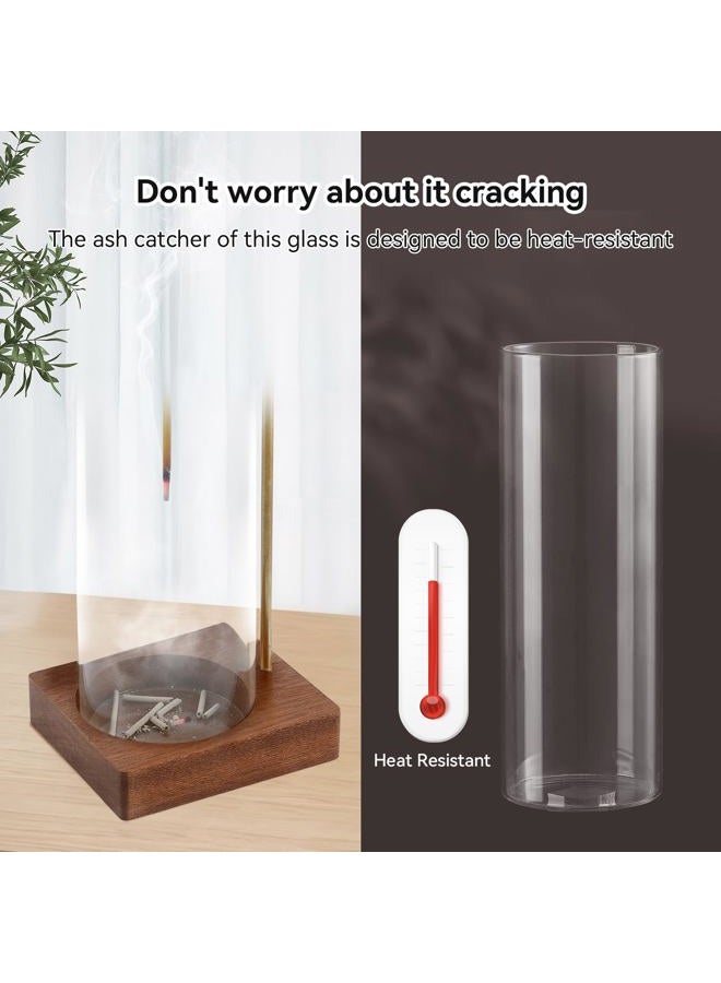 Durmmur 1 Pack Incense Holder for Sticks, Insence-Stick Holder Ash Catcher with Removable Glass [Anti-Ash Flying], Mess-Free Incense Burner Holder, Perfect for Meditation Yoga Relaxation, Home Decor - Image 4