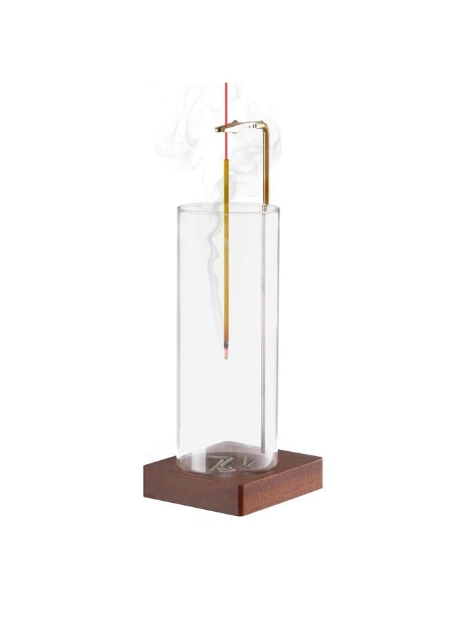 Durmmur 1 Pack Incense Holder for Sticks, Insence-Stick Holder Ash Catcher with Removable Glass [Anti-Ash Flying], Mess-Free Incense Burner Holder, Perfect for Meditation Yoga Relaxation, Home Decor - Image 1