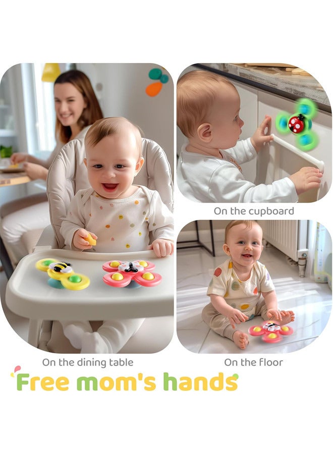 Travel Toys for Toddlers: Suction Cup Spinner Toys for Boy Girl Birthday Gift - Sensory Spinning Baby Bath Toys  - Image 2