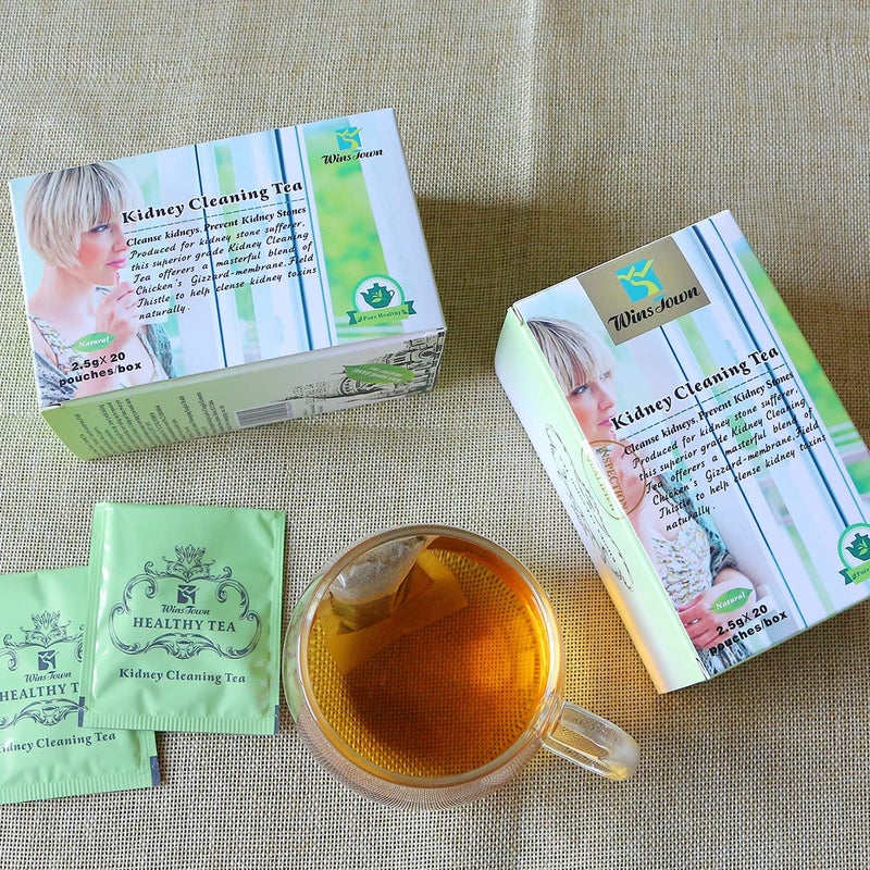 Wins Town شاي وينز تاون لتنظيف حصوات الكلى - كسر الحصوات لتنظيف الكلى وإزالة السموم - 20 كيس شاي - Image 2