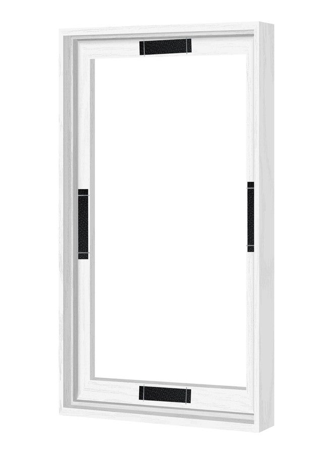Abtgt 11x14 Canvas Floating Frame with 0.9" Deep, White Floater Frame for Canvas Paintings with Adhesive, Vertical or Horizontal Wall Art frame for Prints Oil Painting Diamond Decor, 1 Pack. - Image 1