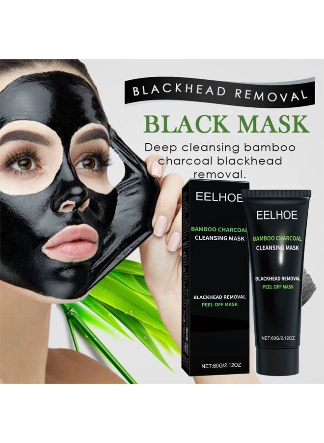 EELHOE Bamboo Charcoal Cleansing Peel Off Mask | Blackhead Removal, Pore Purifying, Deep Cleansing 60g | For Nose & Face, Removes Dirt & Impurities, Suitable For All Skin Types - Image 4