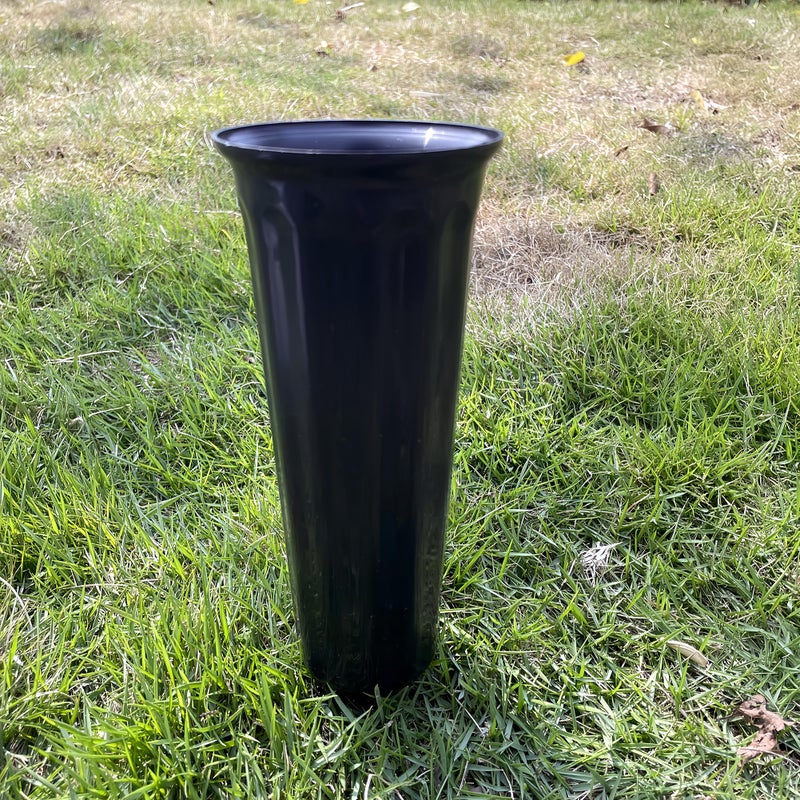 OTDCGI Memorial Floral Vases, Cemetery Vase, Headstones Flower Holder, Grave Cone Vase, Flower Pots for Outdoor Plants, Decorative Plastic Containers (Set of 6, Black) - Image 4