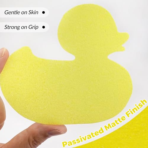 SX S&X Bathtub Non Slip Stickers for Kids, 12-Pack Cartoon Duck Shower Non Slip Stickers - Comfortable High Grip On Slippery Surfaces - Image 2