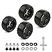 Rchobbytop 4 Pack RC Buggy Tires 12mm Hex Wheels and Tires 110 Off Road RC Buggy Wheels and Tires Tyres Set wLock Nuts and Wrench for Bandit VXL Tornado HSP Tamiya Kyosho Arrma etc - Image 2