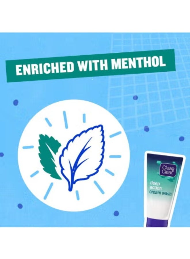 Clean & Clear Deep Action Cream Wash 150 Ml - Image 3