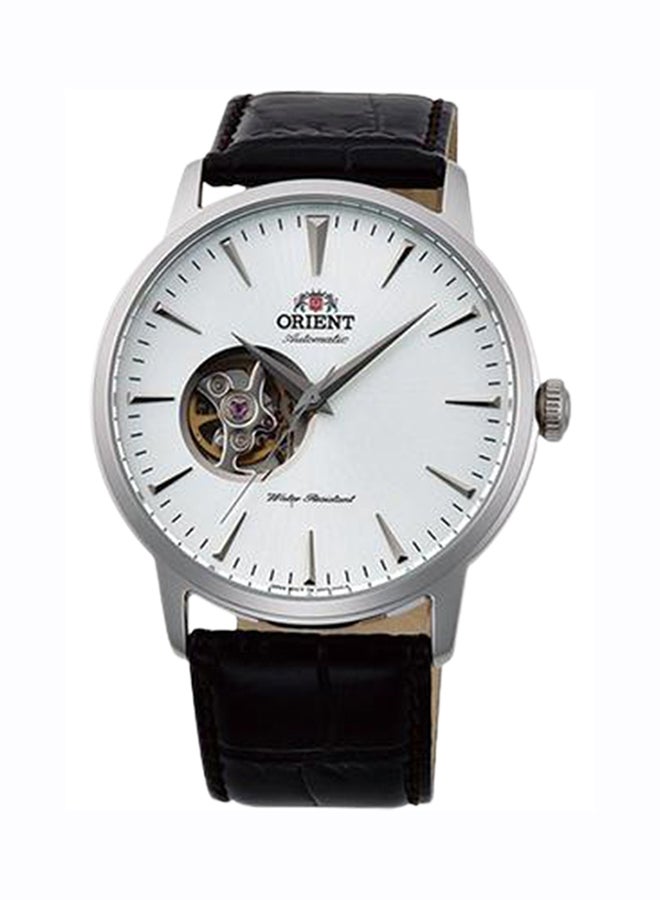 ORIENT Men Men's Analog Round Shape Leather Wrist Watch SAG02005W - 41 Mm - Image 1