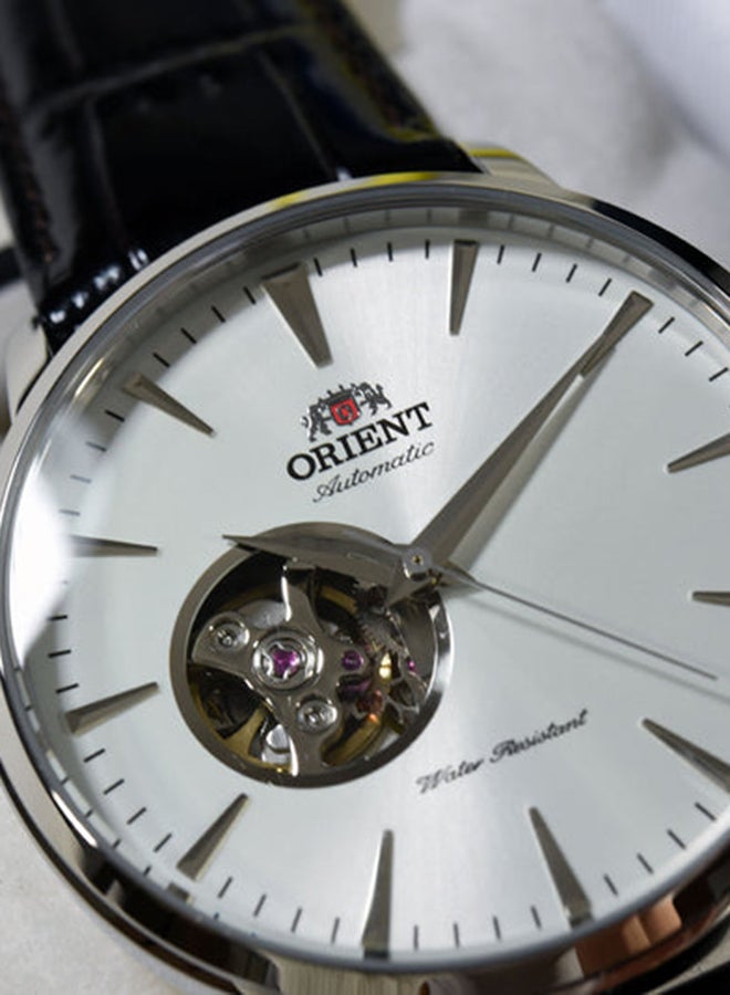 ORIENT Men Men's Analog Round Shape Leather Wrist Watch SAG02005W - 41 Mm - Image 2
