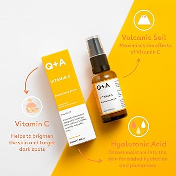 Q+A QA Vitamin C Brightening Serum Brighten and Refresh your Skin with this Antioxidantrich and Hydrating Hybrid Face Serum 30ml - Image 4