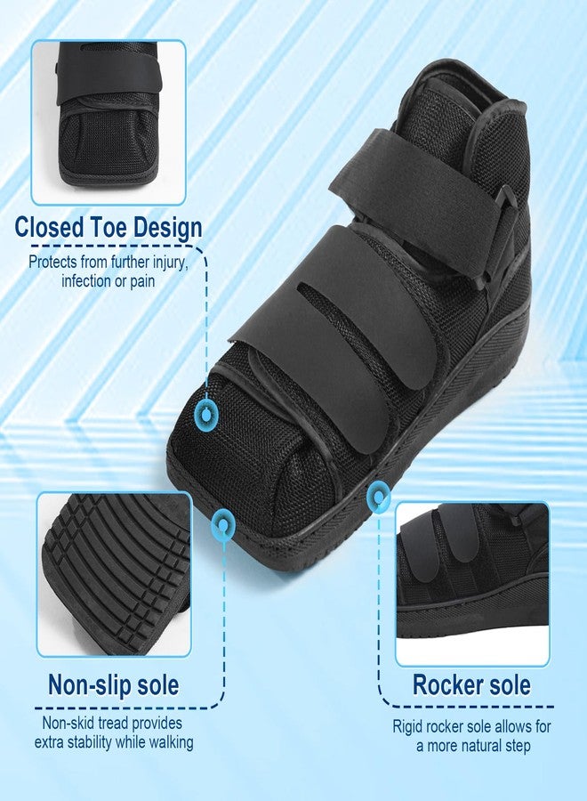 Estinko Closed Post Op Shoe Post Op Shoes Fracture Medical Walking Shoes for Men and Women-Post Surgery or Operation Foot Support Broken Foot or Toe Squared S - Image 4