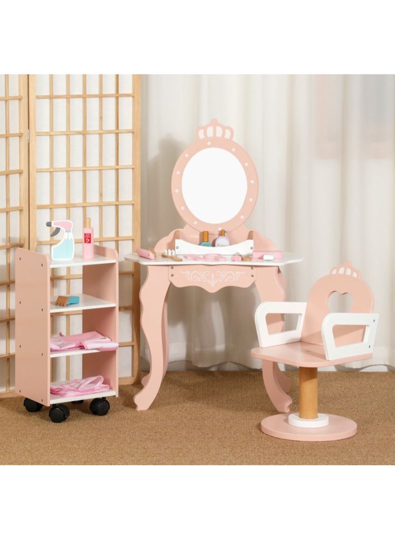Wooden Dressing Table and Chair With Children Toys - Image 2
