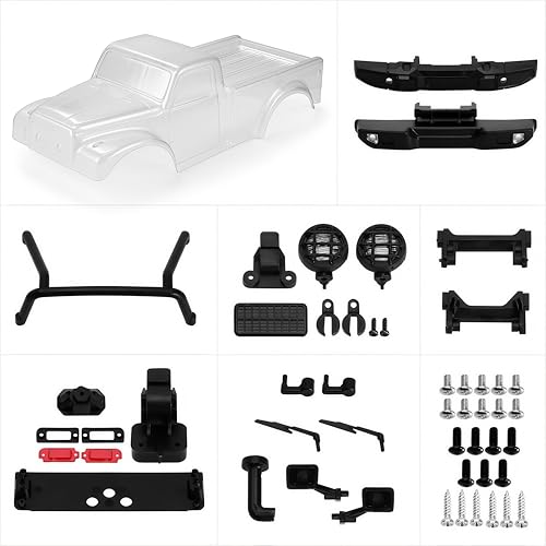 AMK TRX4M Clear Body Shell Kit for 118 RC Crawler TRX4M Bronco Defender Upgrade Parts with Decorative Accessories - Image 5