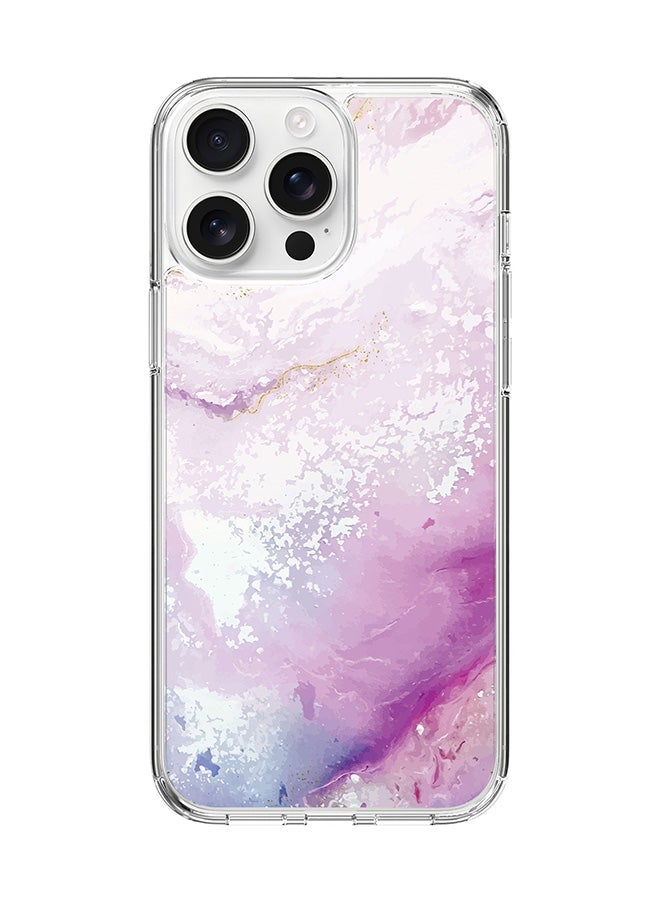 Stylizedd For iPhone 16 Pro Max Case [Compatible with MagSafe] Slim Magnetic cover Clear Phone Case - Marble Print Marine - Image 1