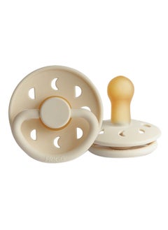 FRIGG Moon Phase Latex Pacifier, 6-18 Months, Size 2 - Cream  - Image 1