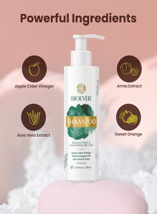 Bioever Anti Hair Fall Shampoo, Apple Cider Vinegar/Aloe vera/Amla |Frizz-Free & Manageable Hair | Paraben-Free | Hair fall Control, Best for men and women - Pack Of 2-250ML - Image 3