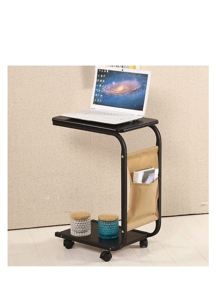 Generic Coffee Overbed Adjus Height Side Storage Sofa Magazine Bag Living Room Bedroom Hallway Home (Color : Black)  - Image 1