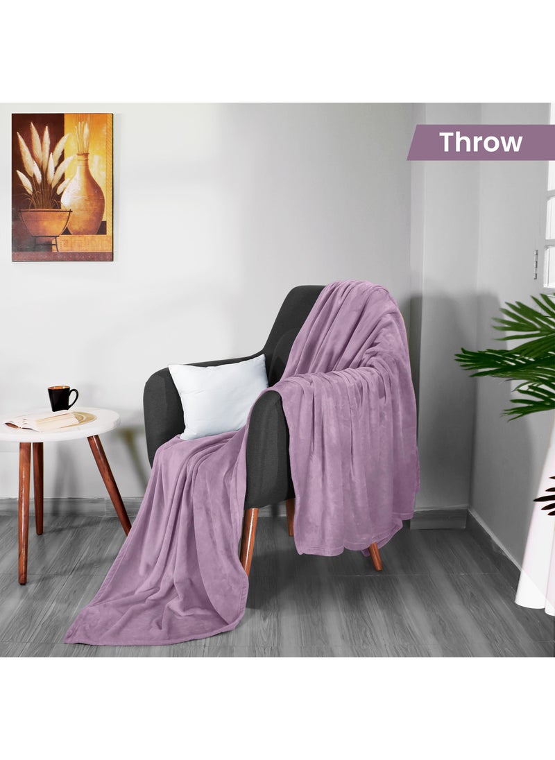 Utopia Bedding Utopia Bedding Fleece Blanket Throw Size Lilac 300GSM Luxury Fuzzy Soft Anti-Static Microfiber Bed Blanket (60x50 Inches)  - Image 2