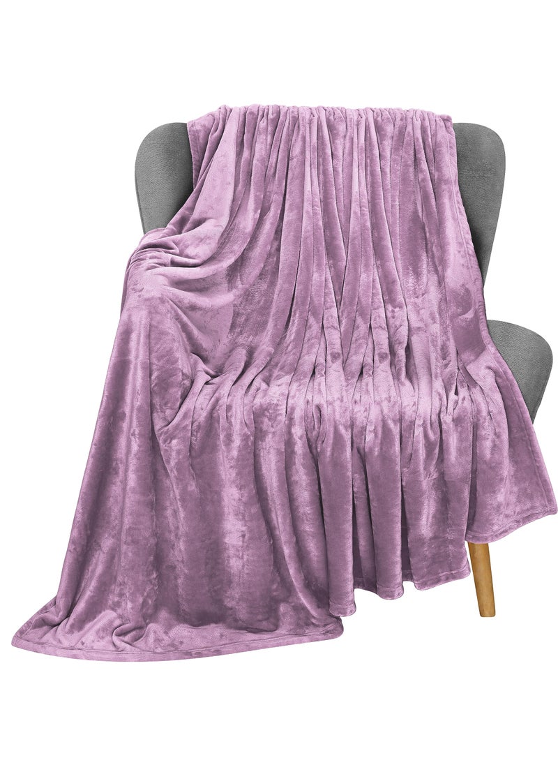 Utopia Bedding Utopia Bedding Fleece Blanket Throw Size Lilac 300GSM Luxury Fuzzy Soft Anti-Static Microfiber Bed Blanket (60x50 Inches)  - Image 1