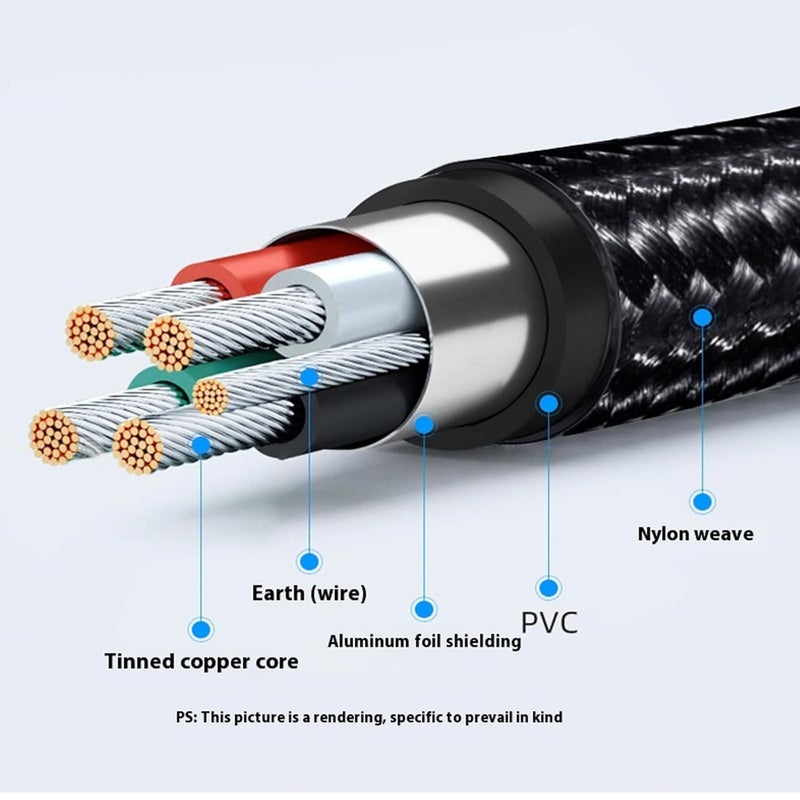 كابل طابعة USB C من النوع الذكر إلى النوع B ذكر، سلك ماسح ضوئي لنقل البيانات للطابعات والماسحات الضوئية - Image 3