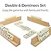 MIDOLITE Dominos Set for Adults with 4 Wooden Racks Double 6 Dominoes Game Set with 28 Colored Domino Tiles Double Six Dominos Set with Travel Case Classic Board Games - Image 4