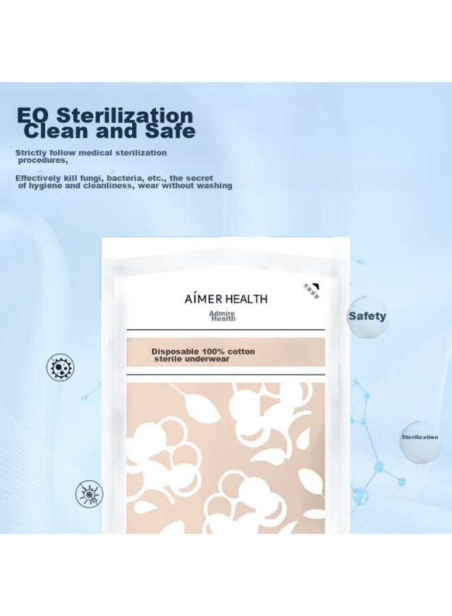 Aimer Disposable Underwear , No-wash, Eo Sterilized, Daily Disposable Travel Underwear, White, Size 175 - Image 3