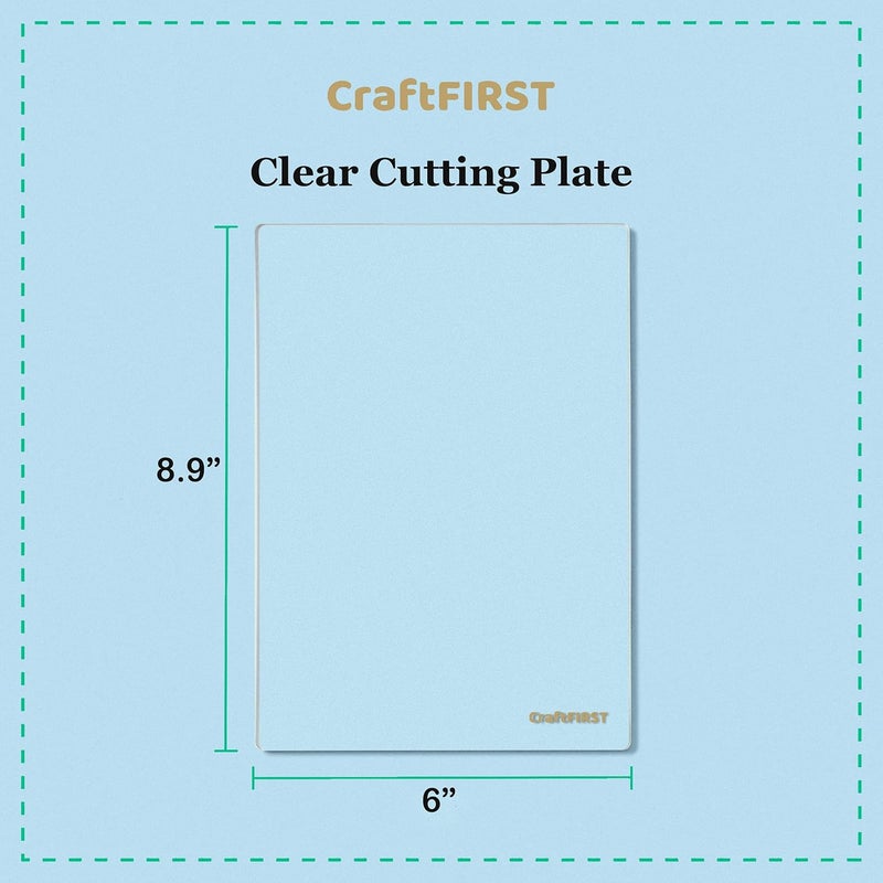 CraftFIRST 6 x 9" Clear Cutting Plate Die Cutting Machine Accessaries 1 Pair - Image 2