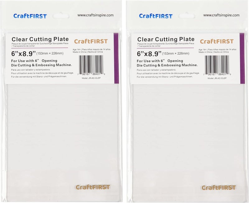 CraftFIRST 6 x 9" Clear Cutting Plate Die Cutting Machine Accessaries 1 Pair - Image 1