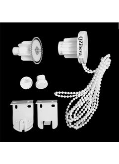 QZibeva QZIBEVA 1 Set Roller Blinds Holder and Mechanism Hardware Pack 2 Pcs Bracket1 Pcs Male 1 Pcs Female Control Unit Bead Chain 2 Pcs End Cap of Bottom Rods Item Code_ROB6  - Image 1