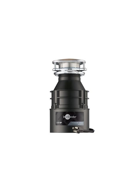 InSinkErator Badger 5 Garbage Disposal with Power Cord, Standard Series 1/2 HP Continuous Feed Food Waste Disposer, Badger 5 W/C, No Size, Black/Gray