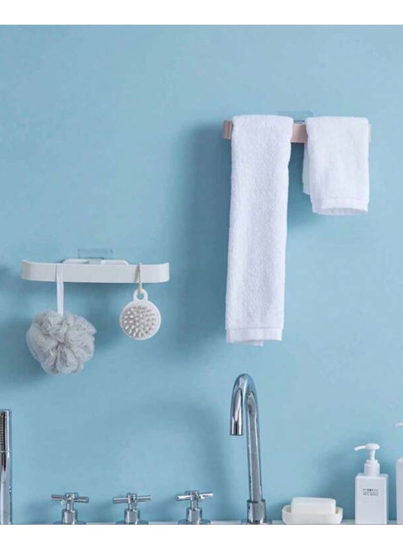 Bathroom Shoe Organizer: 1 piece shoe organizer for the bathroom, bathroom shoe mount and towel , organizer for bathroom and toilet shoes, slipper holder mount, shoe mount, adhesive wall mount for home shoes, adhesive glue mount for securing and organizing shoes and slippers, wall shoe mount - white color  - Image 4